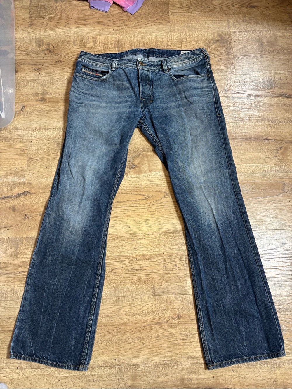 Y2K Diesel Zatiny Bootcut Jeans Men’s 36x32 Button Fly Distressed Italy Grunge